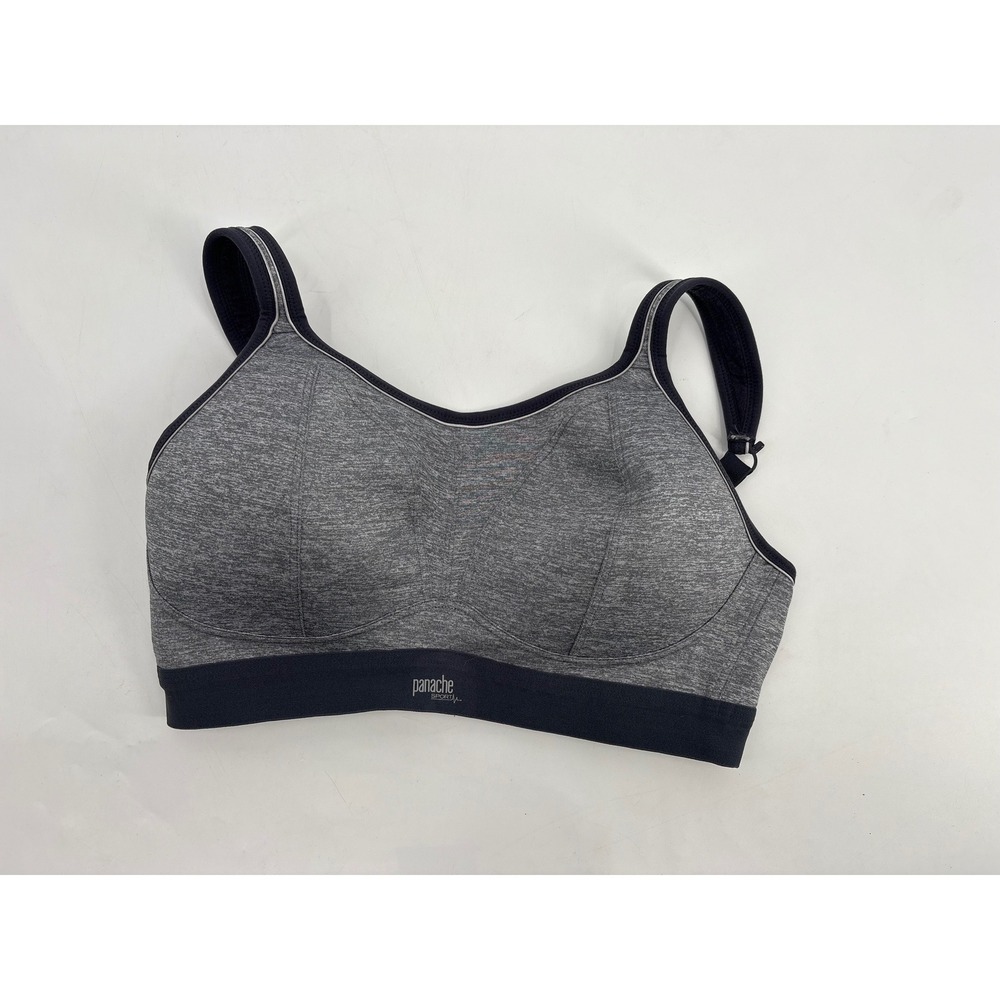 Panache Sport Grey Marl Underwire High Impact Sports Bra 7341B 36DD